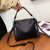 Xajzpa - Women Handbag 100% Genuine Leather Shoulder bag Luxury Brand Small Bucket Bag High Quality Female Messenger Bag Fashion Tote Sac