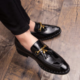 Xajzpa - Men tassel loafers Mens loafers leather Man shoes leather tassel Mocassin homme Calzado hombre Zapatos de hombre Men shoes