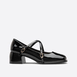 Xajzpa - Women Vintage Pin Buckle Square Toe Mary Janes