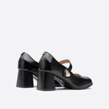 Xajzpa - Women Buckle Decor Chunky Heeled Mary Janes