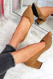 Xajzpa - Chunky Heel Pointed Heels