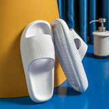 Xajzpa - Summer Women Cute Cartoon Slides Platform Flat Heel Eva Sole Soft Non Slip Lightweight Indoor Slippers Bathroom Ladies Shoes