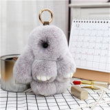 Xajzpa - Car Keychain Accessories Lovers Rabbit Bags Hangings Female Genuine Imitate Bunny Fur Hairball Suit Rabbit Pendant Bunny Gifts