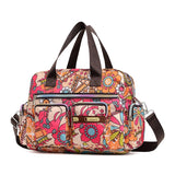 Xajzpa - Ladies Messenger Bag Casual Handbag Shoulder Large Capacity Waterproof Tote Bag Flower Printed Bags Outdoor Picnic Bag For Women