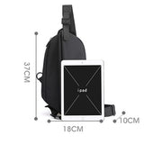 Xajzpa - Men Trendy Multifunction Fashion Shoulder Bags Waterproof Crossbody Travel Sling Bag Pack Messenger Pack Chest Bags For Male