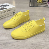 Xajzpa - Women White Shoes Lace Up Casual Sneakers Breathable Board Shoes Soft Vulcanized Flat Shoes Women Zapatos De Mujer 2023