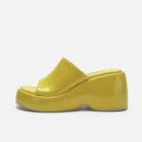 Xajzpa - Women High Heels Slippers Thick Platform Sandals Summer Shoes 2023 New Fashion Slingback Flip Flops Pumps Casual Shoes Slides