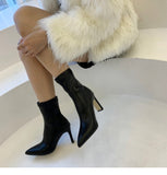 Xajzpa - Ankle High Heels Chelsea Boots Chunky Casual Shoes Winter New Designer Women Party Sexy Pumps Gladiator Goth Snow Bottines