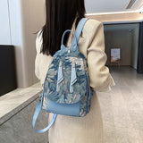 Xajzpa - Luxury Designer 2023 Women Backpack Flower Pattern Female Fashion Shoulder Bags School Backpacks Bag for Teenage Girls Purses