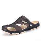 Xajzpa - Summer Men's Slippers 8 Slip-On Garden Shoes Breathable Man Sandals Plus Size Male Beach Shoes Flip Flops Quick Dry