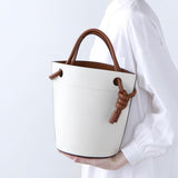Xajzpa - Handbags For Women Luxury Designer Bucket Bag PU Leather Material Party Simple Contrasting Style Small Fast Delivery