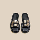 Xajzpa - Summer Slippers Women Flat Luxury Outdoor Beach Flip Flops Female Sandals Sexy Trend Brand Design Slides Shoes for Woman 2023