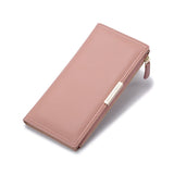Xajzpa - Leather Slim Thin Wallet Long Wallet Women Card Holder Wallet Fashion Phone Wallet Female Clutch Money Bag Ladies Purse Gift