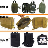 Xajzpa - Military EDC Tactical Bag Waist Belt Pack Hunting Vest Emergency Tools Pack Outdoor Medical First Aid Kit Camping Survival Pouch