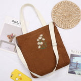 Xajzpa - Large Women Shoulder Shopper Bag Ladies Canvas Tote Shopping Bags Corduroy Female Handbag Crossbody Book Bags for Girl Student