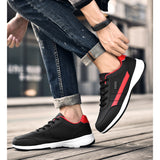 Xajzpa - Leather Men's Sneakers Lightweight Breathable Shoes Men Comfortable Walking White Sneakers Male Lace-up Tennis Causal Shoes