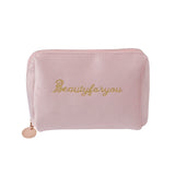 Xajzpa - 1 Pc Women Zipper Velvet Make Up Bag Travel Large Cosmetic Bag for Makeup Solid Color Female Make Up Pouch Necessaries