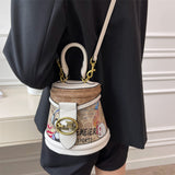 Xajzpa - Brand Graffiti Horseshoe Bags for Women High Quality Leather Shoulder Bag Luxury Purses and Handbags Designer Crossbody Bag