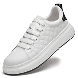 Xajzpa - Men Genuine Leather Casual White Shoes Mens Spring Slip on Lazy Shoe Fashion Breathable Comfortable Cowhide Flats