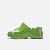 Xajzpa - Women High Heels Slippers Thick Platform Sandals Summer Shoes 2023 New Fashion Slingback Flip Flops Pumps Casual Shoes Slides
