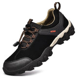Xajzpa - Men's Hiking Shoes Suede Leather Wear-resistant Outdoor Hunting Shoes Men Sport Trekking Walking Mens Tactical Sneakers
