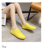 Xajzpa - Women White Shoes Lace Up Casual Sneakers Breathable Board Shoes Soft Vulcanized Flat Shoes Women Zapatos De Mujer 2023