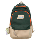 Xajzpa - Cute Backpack for Girls School Backpack for Teens Casual Color Contrast Nylon Backpack Large Capacity Schoolbag Waterproof