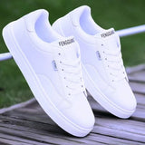 Xajzpa - Men Sneakers Casual Shoes Lightweight New Fashion Man Sneakers White Shoes Flat Lace-Up Men Business Travel Tenis Masculino