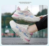 Xajzpa - Women Chunky Sneakers White Vulcanize Shoes Plus Size 35-43 Female Platform Running Sneakers Ladies Black Casual Shoes