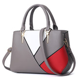Xajzpa Fashion Square PU Leather Women Hand Bag Geometric Design Patchwork Color Female Shoulder Bag Crossbody Bag
