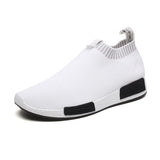 Xajzpa - Men&#39;s Slip on Sock Sneakers 38-47 Super Light Breathable Mens Shoes Men Walking Jogging Shoes Men Sneakers Casual Shoes for Men