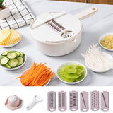 Xajzpa - 12pcs Vegetable Cutter Grater for Vegetables Slicers Shredders Multi Slicer Peeler Carrot Fruit Gadgets Vegetable Cutting Tools