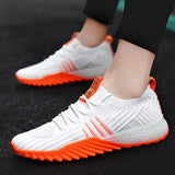 Xajzpa - Plus Size Light Weight  Mesh Men Sport Shoes Women Sneakers Man Black Orange Breathable Running Shoes Men's Sports Gym