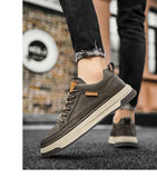 Xajzpa - Top Quality Genuine Leather Shoes Mens Sneakers Knit Collar Men's Casual Shoes Hollow Men Leather Shoes Zapatillas De Mujer