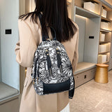 Xajzpa - Luxury Designer 2023 Women Backpack Flower Pattern Female Fashion Shoulder Bags School Backpacks Bag for Teenage Girls Purses