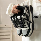 Xajzpa - Student Black Platform Bread Shoes for Women Couples All-match Casual Sneakerskorean Fashion Student Loose Shoes