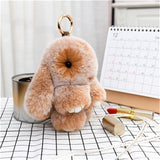 Xajzpa - Car Keychain Accessories Lovers Rabbit Bags Hangings Female Genuine Imitate Bunny Fur Hairball Suit Rabbit Pendant Bunny Gifts