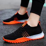 Xajzpa - Plus Size Light Weight  Mesh Men Sport Shoes Women Sneakers Man Black Orange Breathable Running Shoes Men's Sports Gym