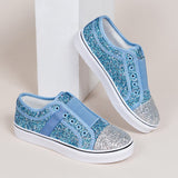 Xajzpa - Casual Sequins Patchwork Round Comfortable Flats Shoes