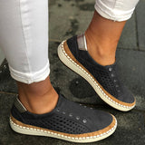 Xajzpa - Women Casual Slip On Hollow-Out Sneakers