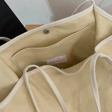 Xajzpa - Canvas Tote Bag for Women Designer Handbag Internal Pocket with Magnetic Buckle Commuter Large Capacity Lady’s Shoulder Bag
