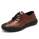 Xajzpa - Loafers Genuine Leather Men's Casual Shoes Retro Outdoor Trekking Shoes Leisure Men Footwear Classics Mocassins