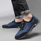 Xajzpa - Artificial Leather Men Casual Shoes Male Spring Men Casual Light Shoes Sneakers Lace-up Flats Outdoors