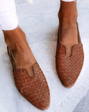 Xajzpa - 2023 Summer Flat Heels Women Shoes Pointed Toe Slip On Women's Sandal Big Size 34-43 Lady Muller Shoes