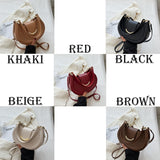 Xajzpa - Half Moon Women Shoulder Bags Winter Simple Design Stylish Underarm Bag New High Quality Handbags Purse