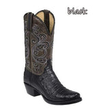 Xajzpa - 3 Color Fashion Men Women Retro Embroidered Cowboy Boots PU Western Square Toe Boots Plus Size 34-48