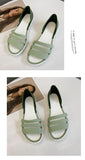 Xajzpa - Women Summer Sandals Flats Shoes Soft Beach Sandals Comfortable Casual Shoes Slip-On Ladies Green Slippers Size 36-41