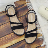 Xajzpa - Women's Sandals Women Casual Ankle Buckle Sandals Rome Shoes Summer Fashion Open Toe Flat Beach Sandals Women