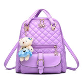 Xajzpa Luxury PU Leather Bag Women Fashion Flower-Shaped Zipper New Tide Ladies Travel Laides Backpack