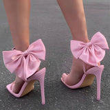 Xajzpa - Women Pumps Shallow Pointed High Heels Shoes Summer New 2023 Slim Heel Slingback Sandals Women's Bow Single Wedding Shoes